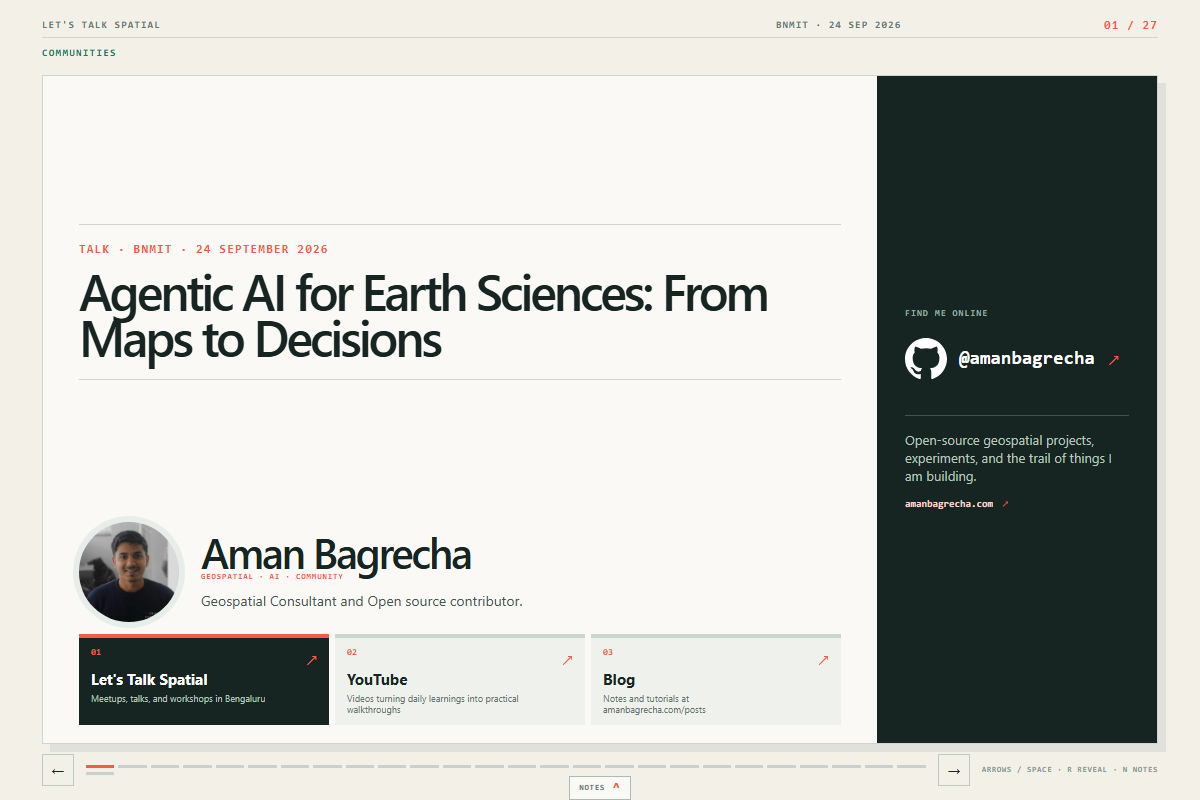 Agentic AI for Earth Sciences: From Maps to Decisions